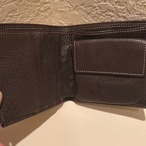 Gucci GG Canvas Bifold Wallet Classic Brown Monogram Logo Print Leather Trim - Picture 3 of 11